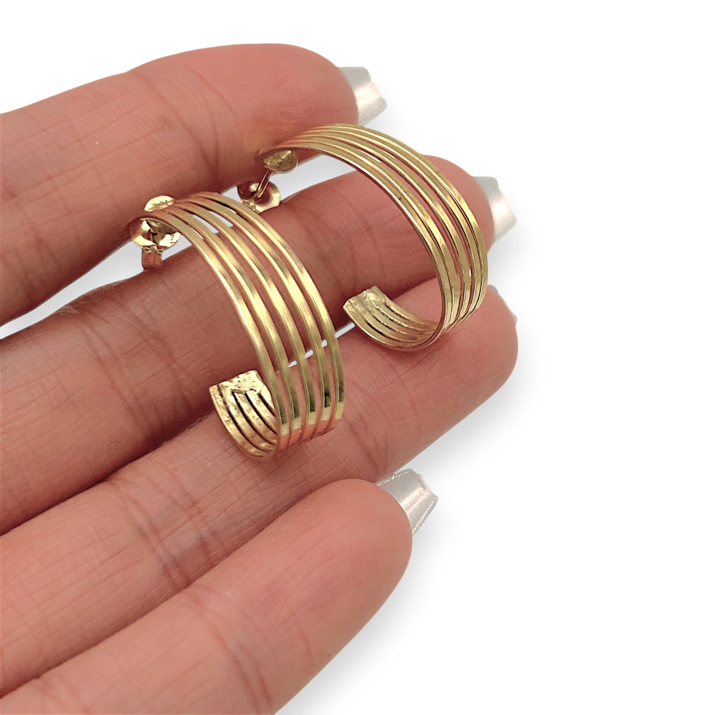 NZGD | 14ct Gold Urban Luxe J‑Curve Earrings
