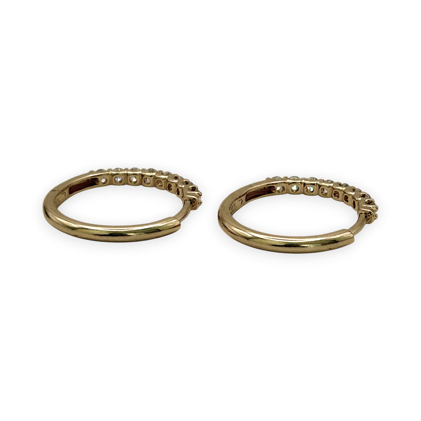 NZGD | 14ct Gold Aurelia Diamond 0.25ct Huggies 17.6mm
