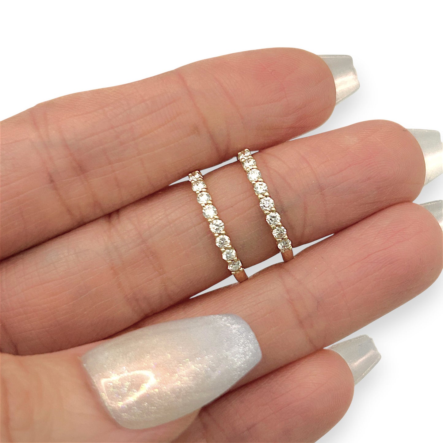 NZGD | 14ct Gold Aurelia Diamond 0.25ct Huggies 17.6mm