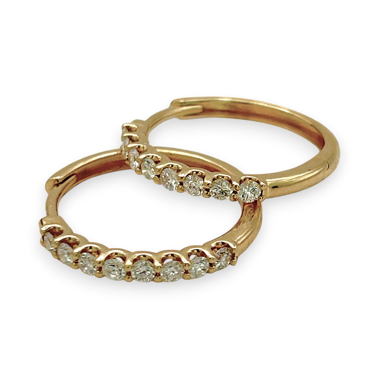 NZGD | 14ct Gold Aurelia Diamond 0.25ct Huggies 17.6mm