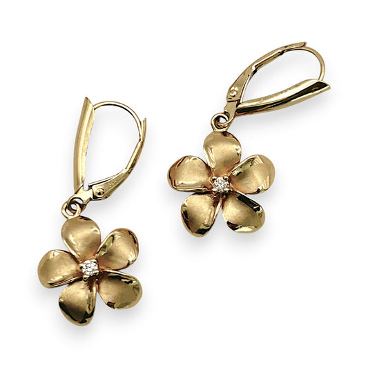 NZGD | 14ct Gold Auric Petal Dangle Earrings