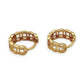 NZGD | 18ct Gold Golen  Mosaic Huggie Earrings 12.3mm