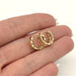 NZGD | 18ct Gold Golen  Mosaic Huggie Earrings 12.3mm