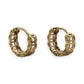NZGD | 18ct Gold Golen  Mosaic Huggie Earrings 12.3mm