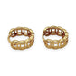 NZGD | 18ct Gold Golen  Mosaic Huggie Earrings 12.3mm