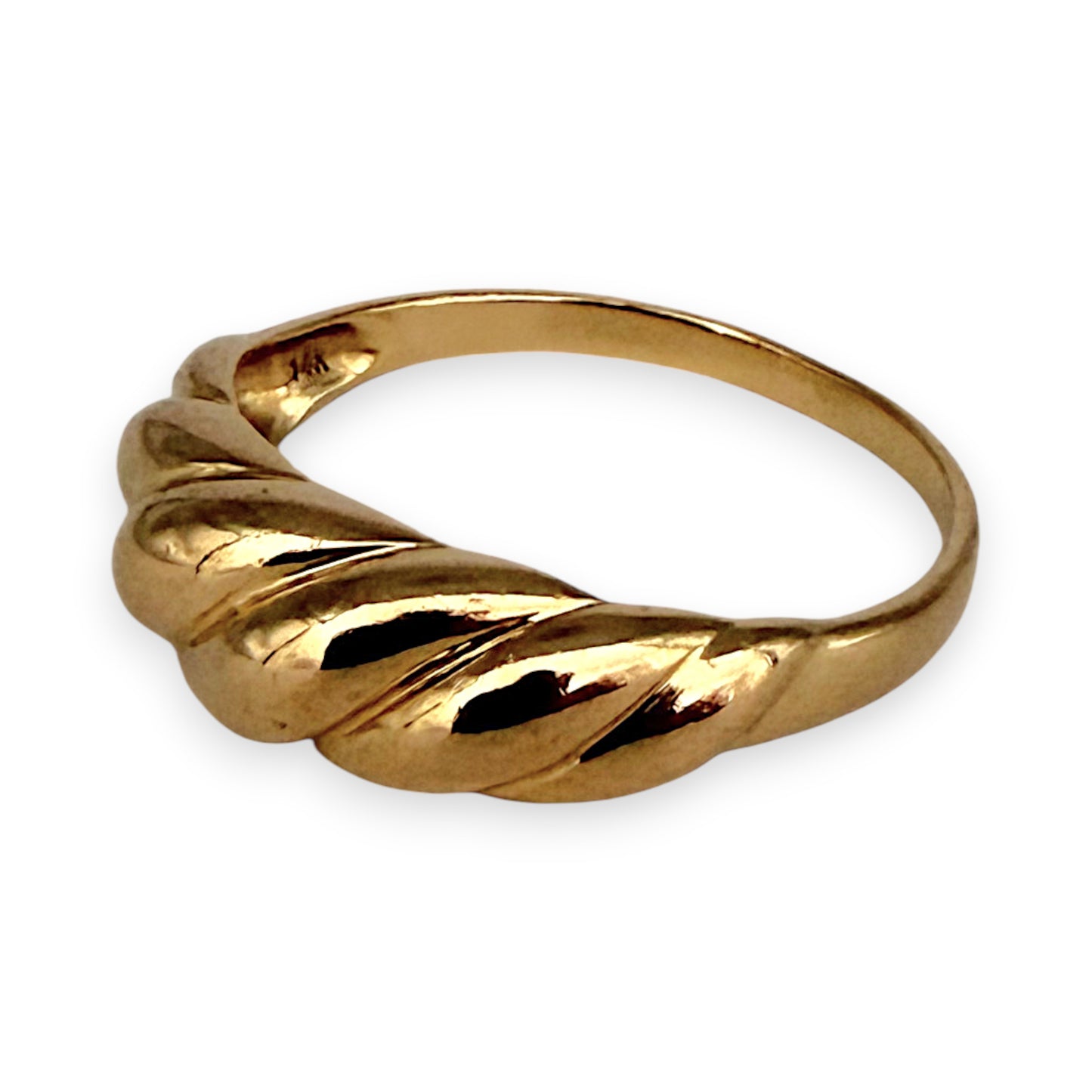 NZGD | 14ct Gold Aurelia Twist Band Ring Size S