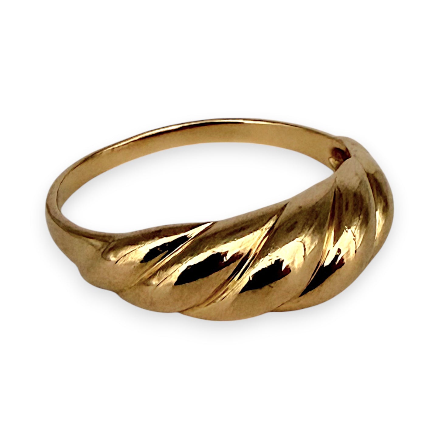 NZGD | 14ct Gold Aurelia Twist Band Ring Size S