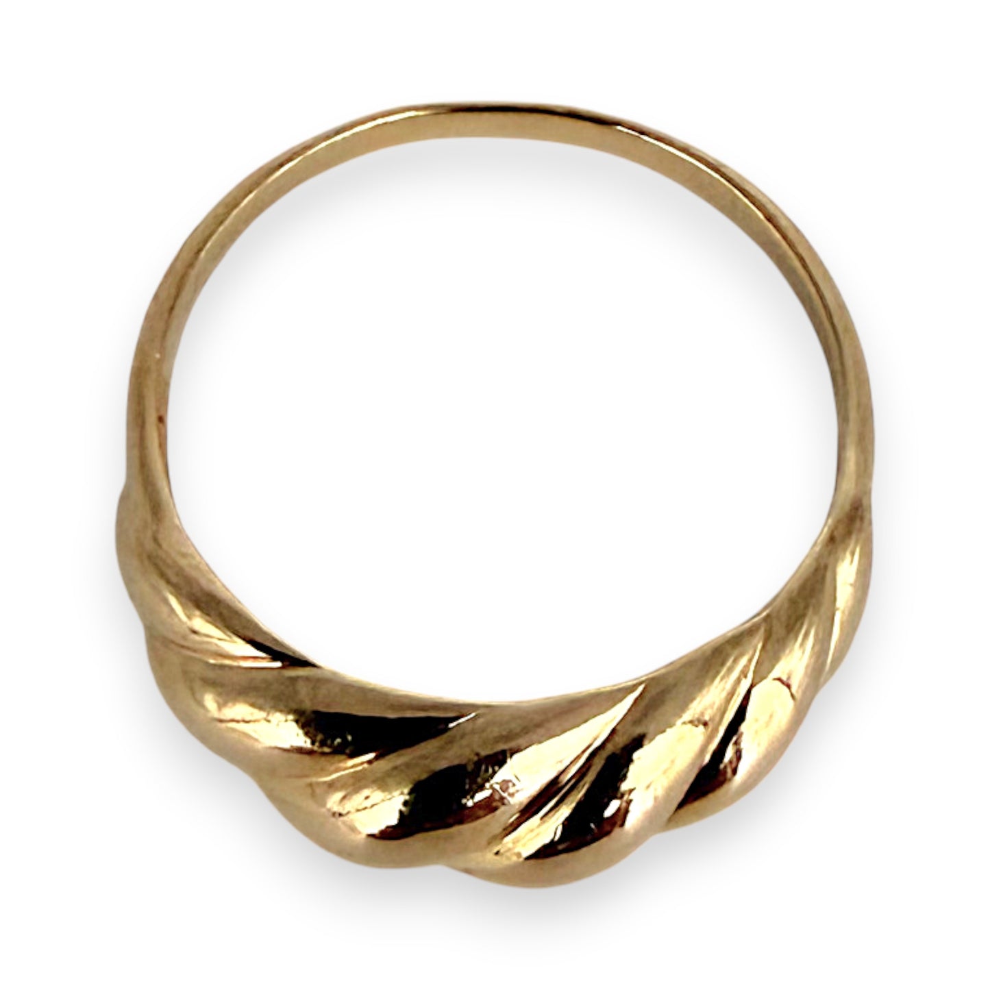 NZGD | 14ct Gold Aurelia Twist Band Ring Size S