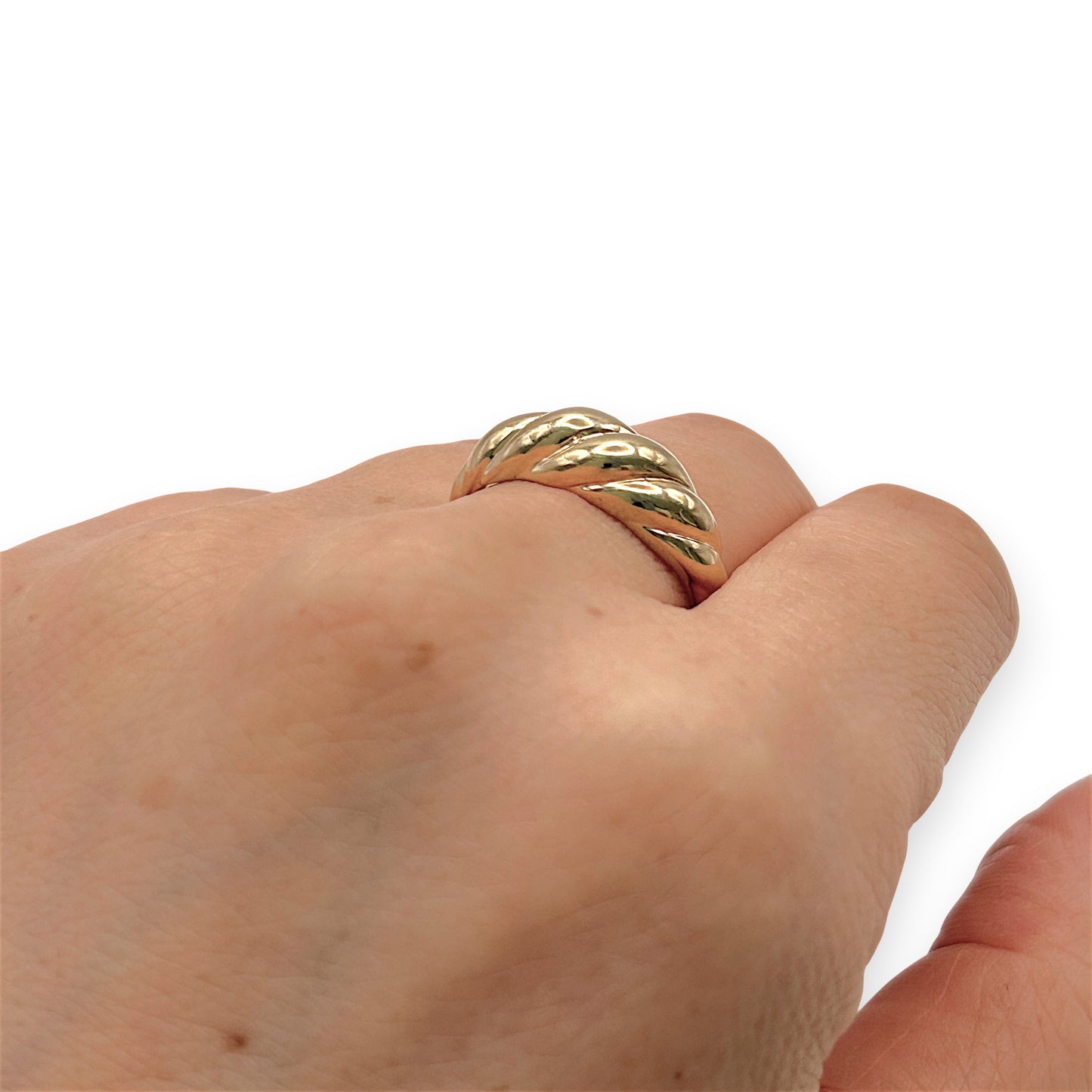 NZGD | 14ct Gold Aurelia Twist Band Ring Size S