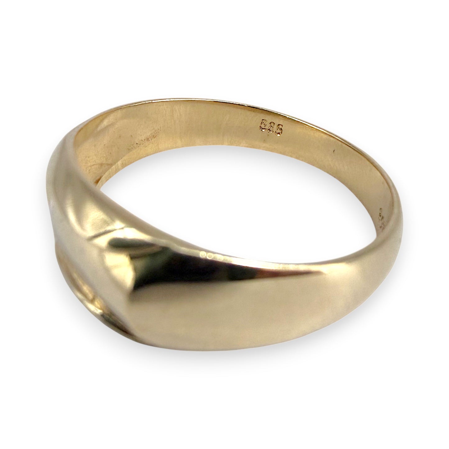 NZGD | 14ct Gold Golden Solitude CZ Band Ring Size U 1/2