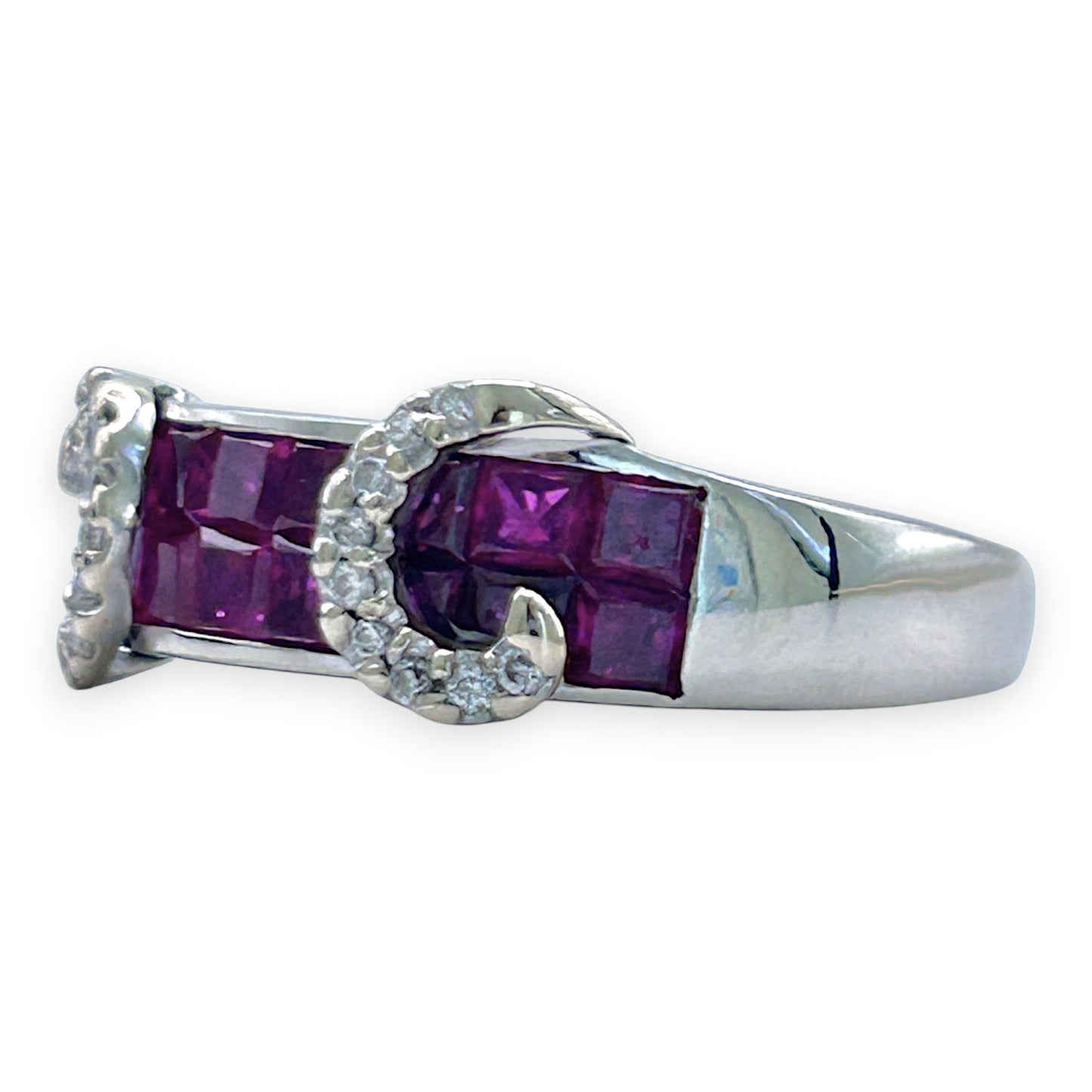 NZGD | 14ct White Gold Scarlet Monarch Ruby Ring Size M