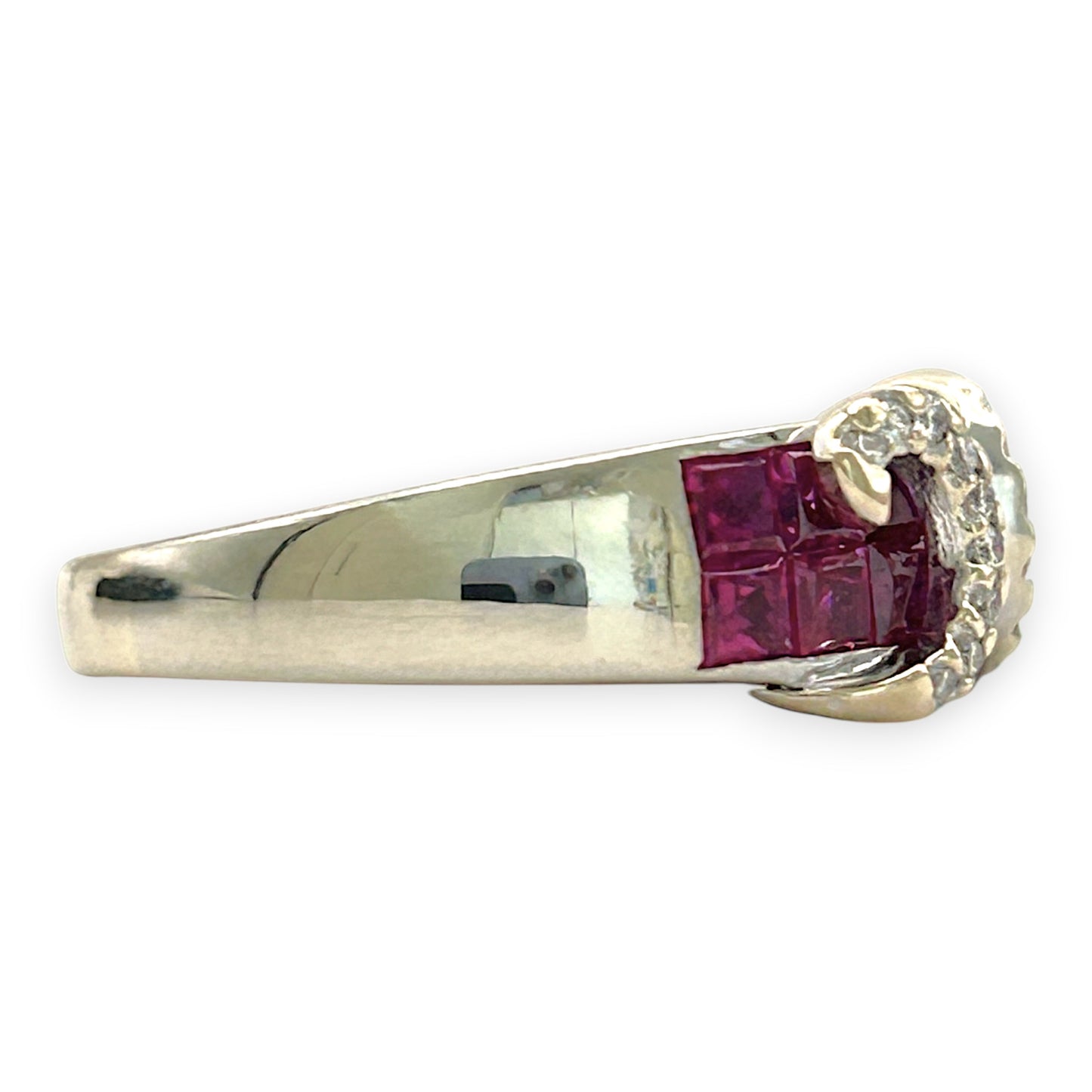 NZGD | 14ct White Gold Scarlet Monarch Ruby Ring Size M