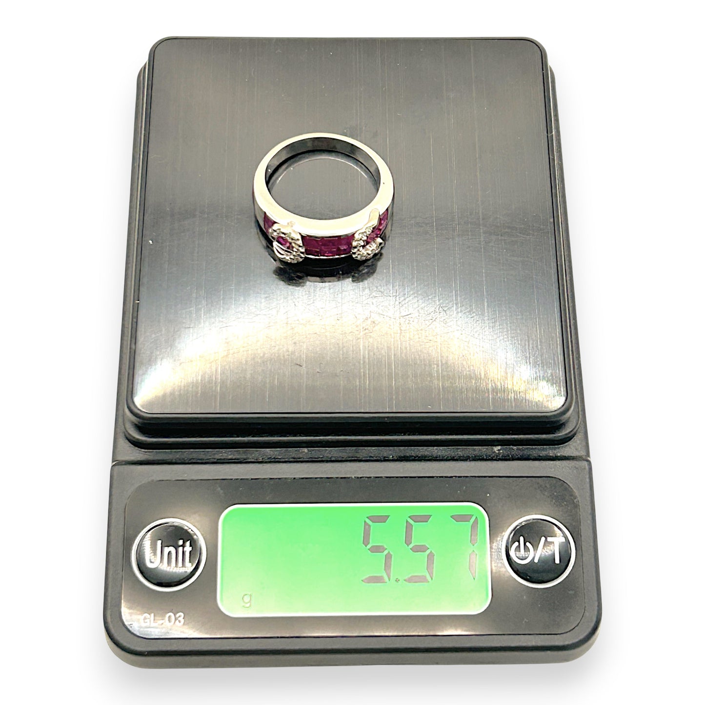 NZGD | 14ct White Gold Scarlet Monarch Ruby Ring Size M
