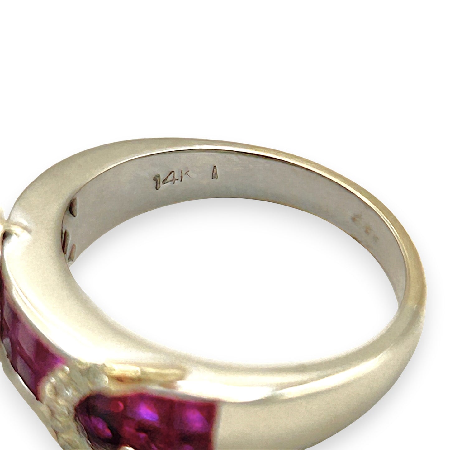 NZGD | 14ct White Gold Scarlet Monarch Ruby Ring Size M