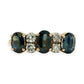 NZGD | 14ct R/W Gold Sapphire Trio Diamond Band Valuation $6,700
