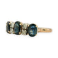 NZGD | 14ct R/W Gold Sapphire Trio Diamond Band Valuation $6,700