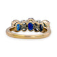 NZGD | 14ct R/W Gold Sapphire Trio Diamond Band Valuation $6,700