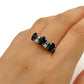NZGD | 14ct R/W Gold Sapphire Trio Diamond Band Valuation $6,700
