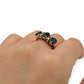 NZGD | 14ct R/W Gold Sapphire Trio Diamond Band Valuation $6,700