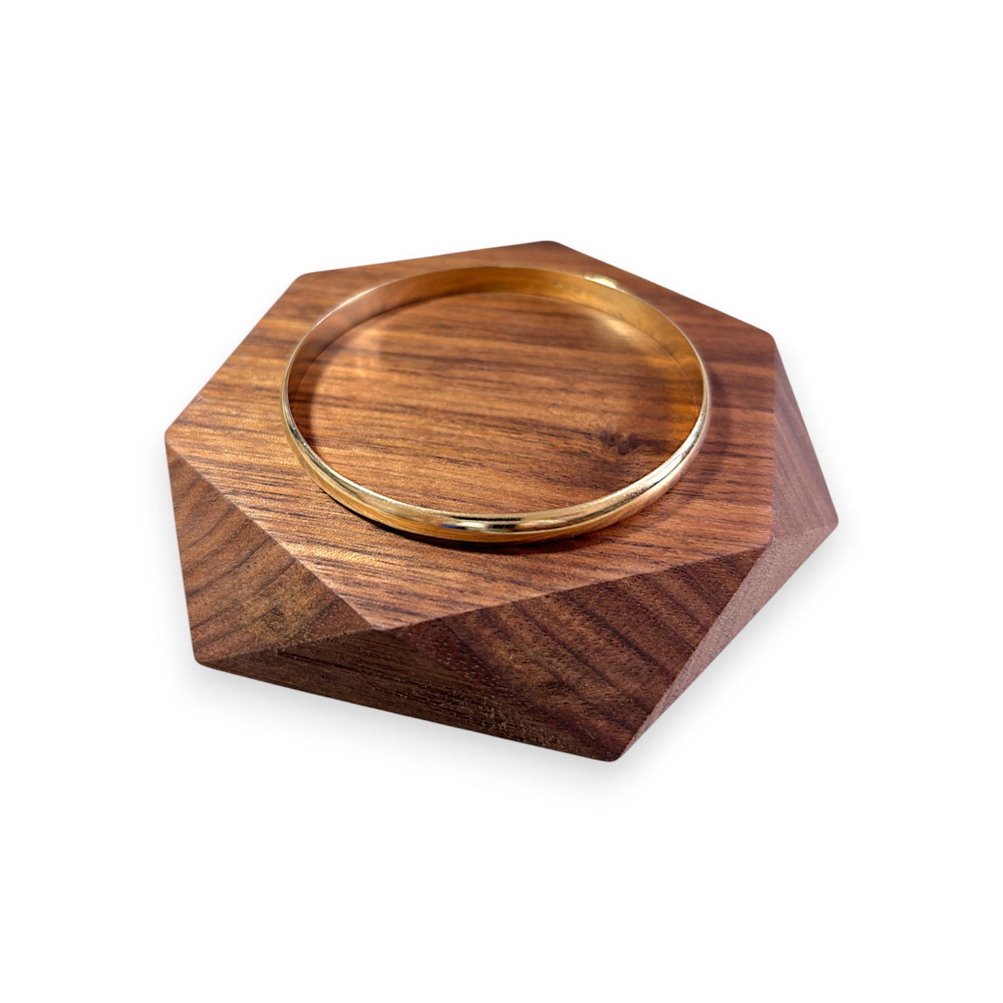 9ct Gold Solid Bangle Inner diameter 6.84cm, Valuation $4,500. R # 273