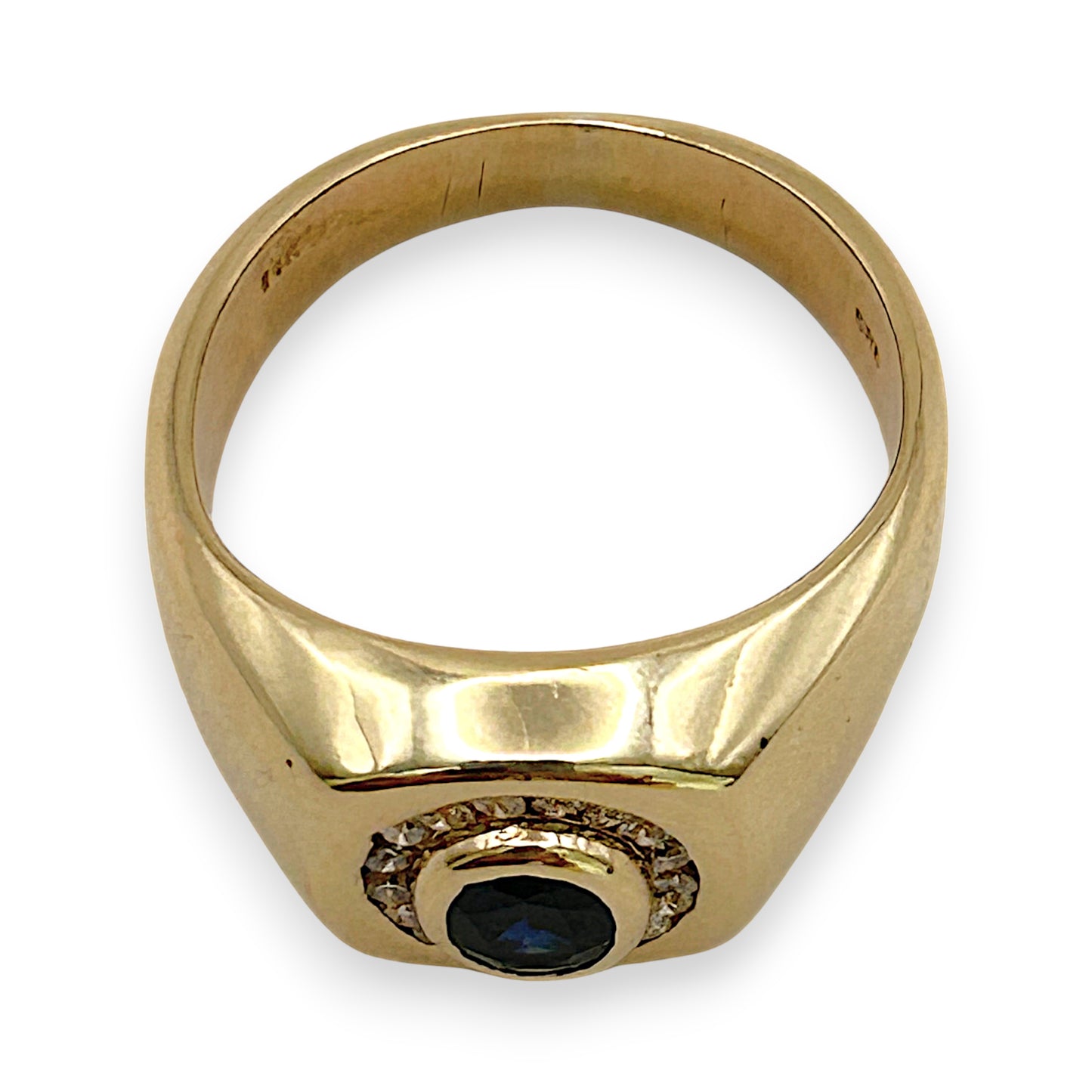 NZGD | 14ct Gold Sapphire Halo Cluster Ring Valuation $6,500