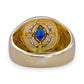 NZGD | 14ct Gold Sapphire Halo Cluster Ring Valuation $6,500