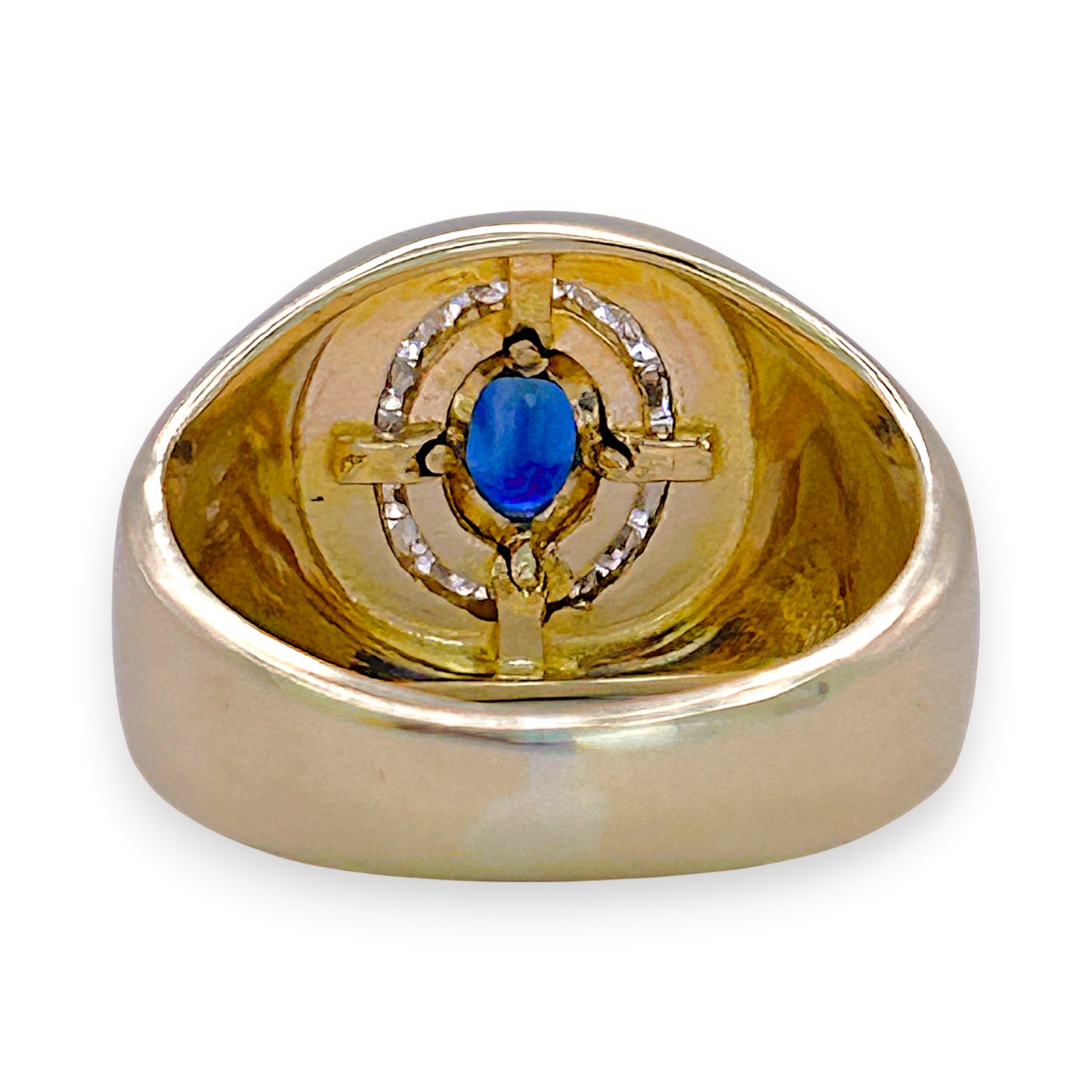 NZGD | 14ct Gold Sapphire Halo Cluster Ring Valuation $6,500