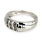 NZGD | 14ct White Gold Trilinear Diamond Band Ring Size S
