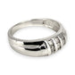 NZGD | 14ct White Gold Trilinear Diamond Band Ring Size S