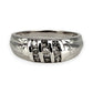 NZGD | 14ct White Gold Trilinear Diamond Band Ring Size S