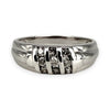 NZGD | 14ct White Gold Trilinear Diamond Band Ring Size S