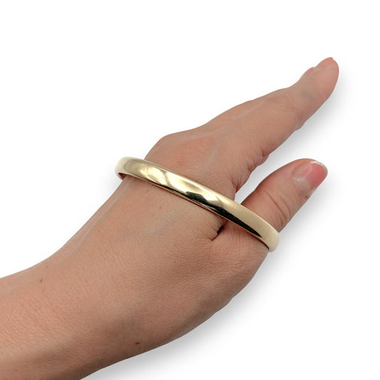 9ct Gold Solid Heavy Bangle, Inner Diameter 6.57cm, Valuation $9,350. R # 274