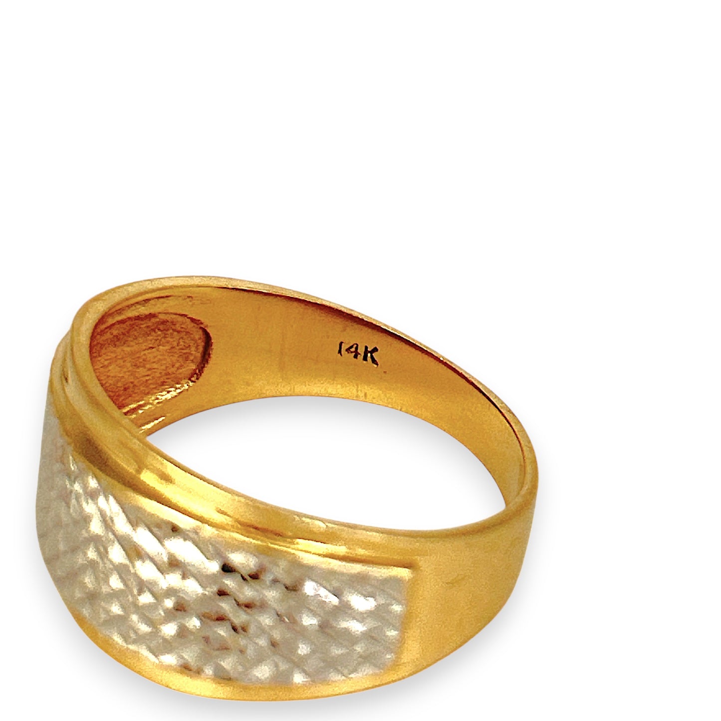 NZGD | 14ct Gold Two‑Tone Diamond‑Cut Band