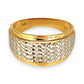NZGD | 14ct Gold Two‑Tone Diamond‑Cut Band