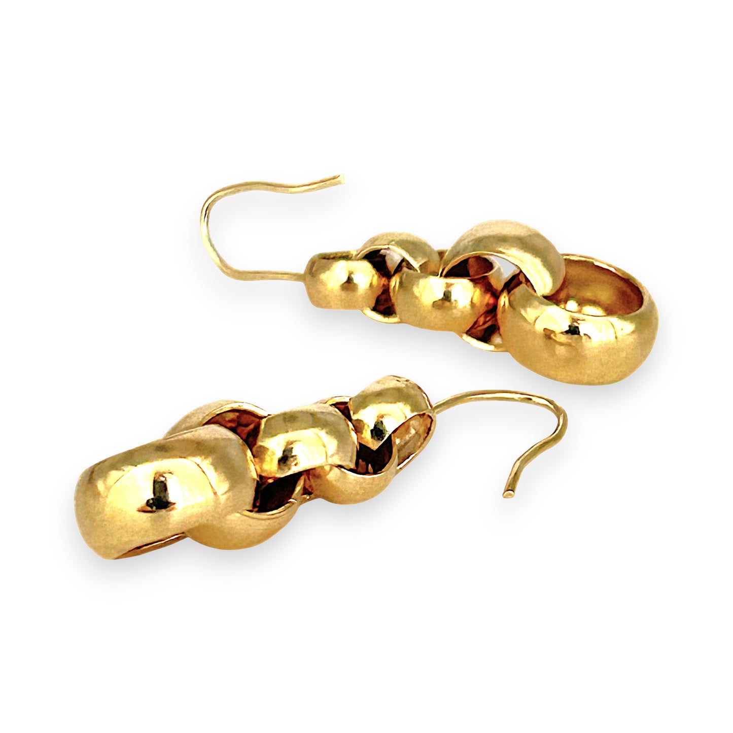 NZGD | 9ct Gold Cascade Loop Drop Earrings-Refurbished