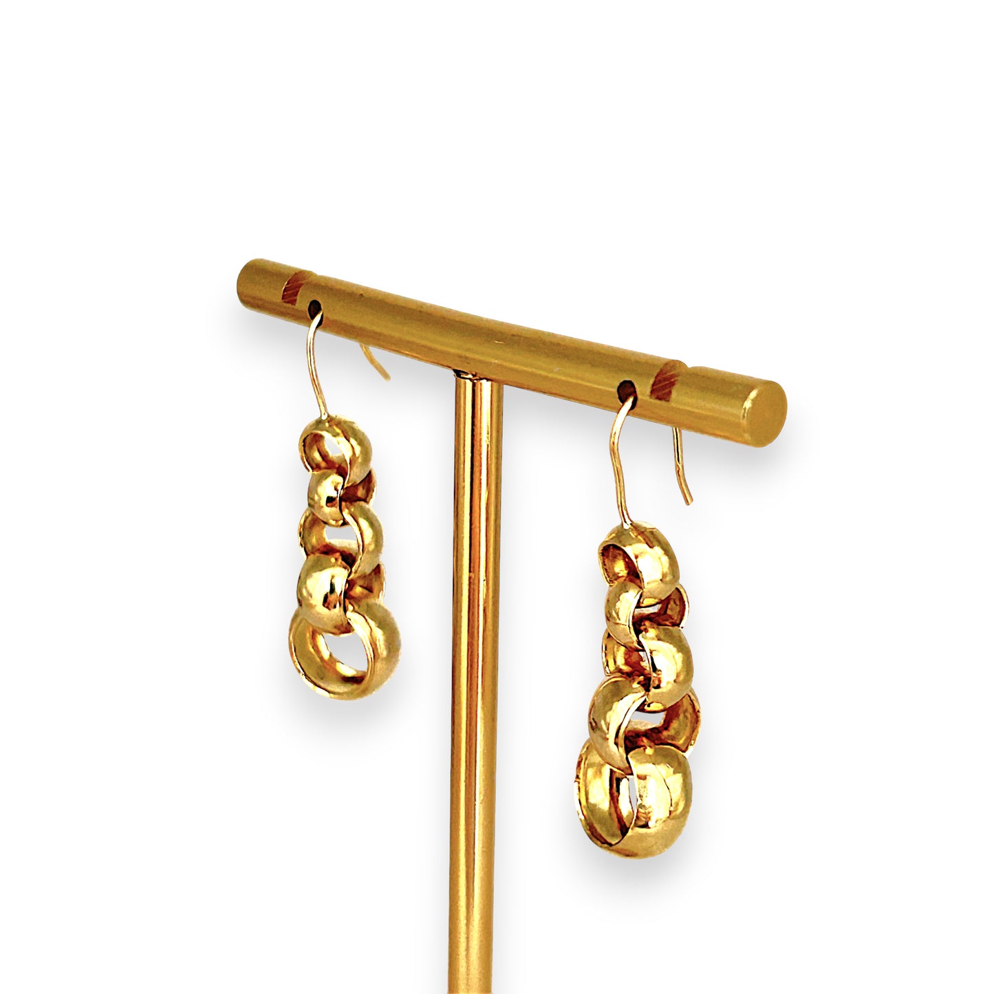 NZGD | 9ct Gold Cascade Loop Drop Earrings-Refurbished