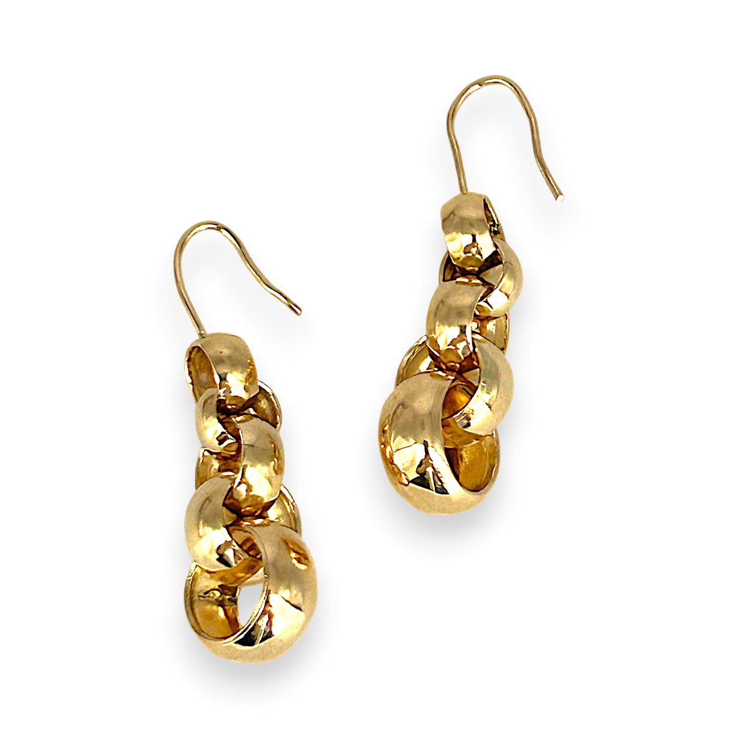 NZGD | 9ct Gold Cascade Loop Drop Earrings-Refurbished