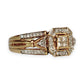 GOLD DEAL | 9ct Gold Square H Princess Cut Diamond Ring Valuation $2,800 Size N1/2