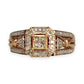 GOLD DEAL | 9ct Gold Square H Princess Cut Diamond Ring Valuation $2,800 Size N1/2