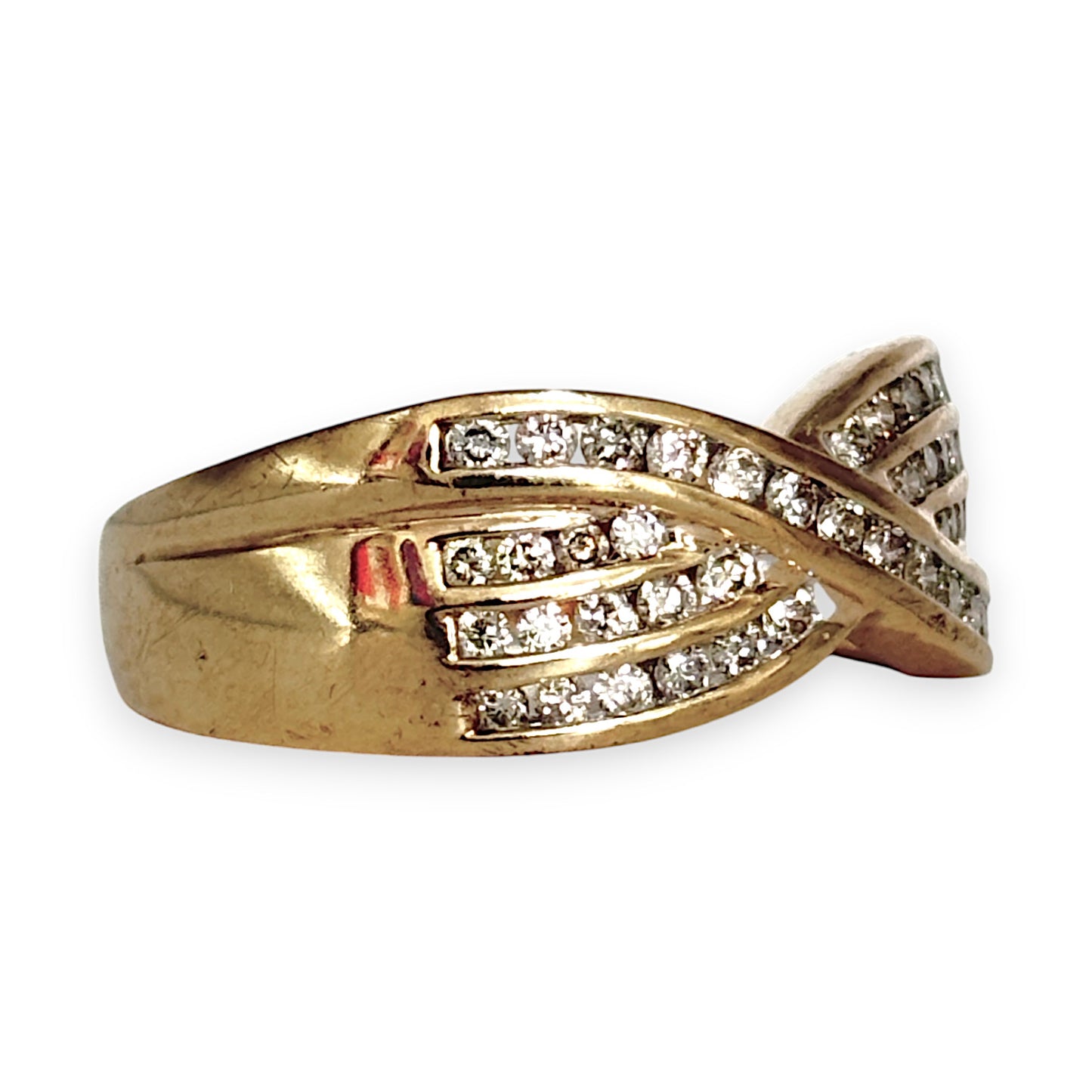 9ct Gold Series Channel Settings Diamond Ring Size Q, Valutaion $2,600. R # 276