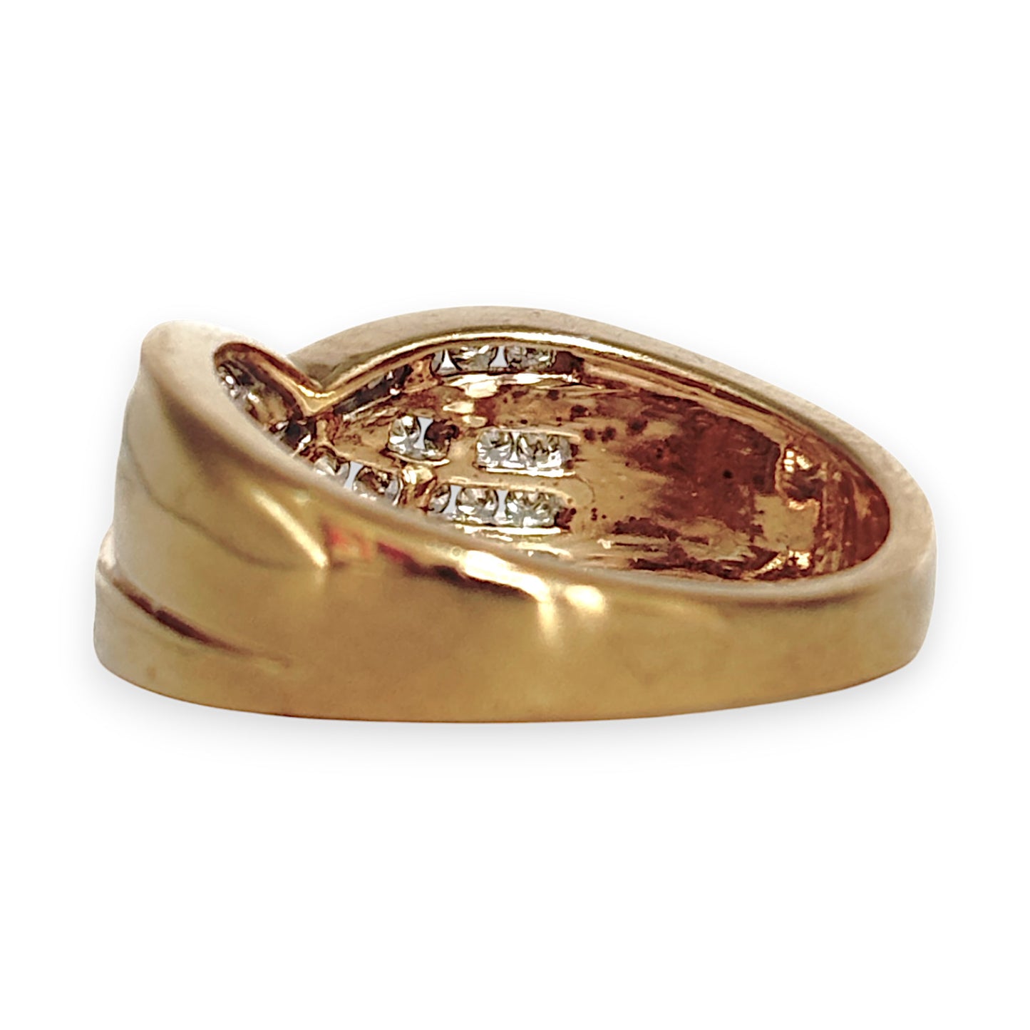 9ct Gold Series Channel Settings Diamond Ring Size Q, Valutaion $2,600. R # 276