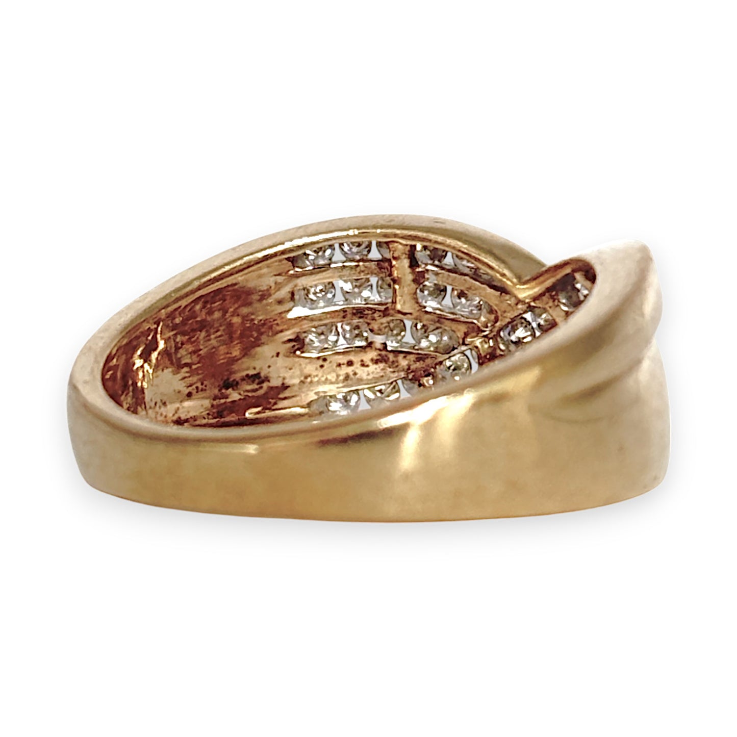 9ct Gold Series Channel Settings Diamond Ring Size Q, Valutaion $2,600. R # 276