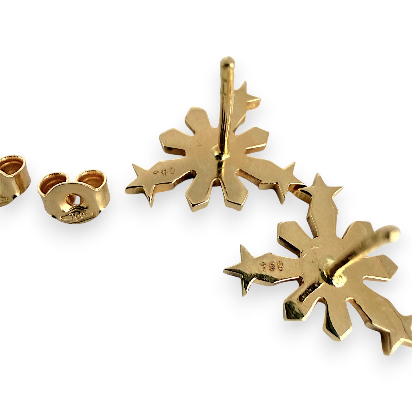 NZGD | 18ct Gold Stellar Emblem Stud Earrings 12.8mm