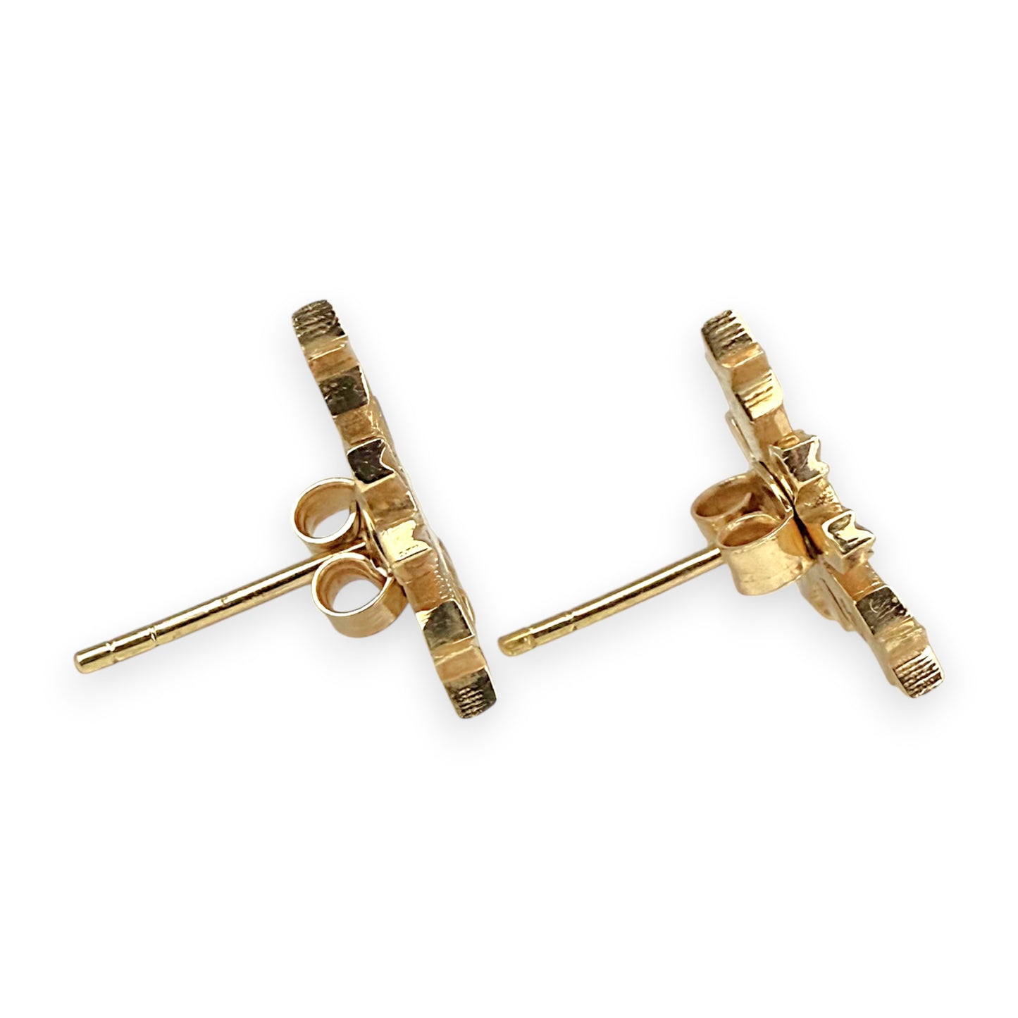 NZGD | 18ct Gold Stellar Emblem Stud Earrings 12.8mm