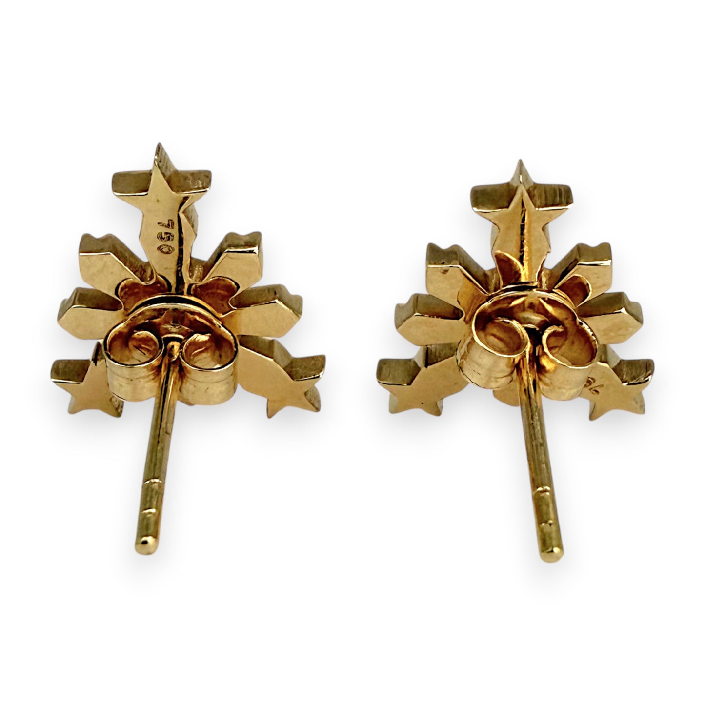 NZGD | 18ct Gold Stellar Emblem Stud Earrings 12.8mm