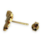 NZGD | 18ct Gold Stellar Emblem Stud Earrings 12.8mm