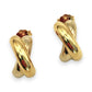 NZGD | 18ct Gold Golden Weave Half Hoop Earrings