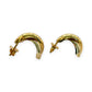 NZGD | 18ct Gold Golden Weave Half Hoop Earrings