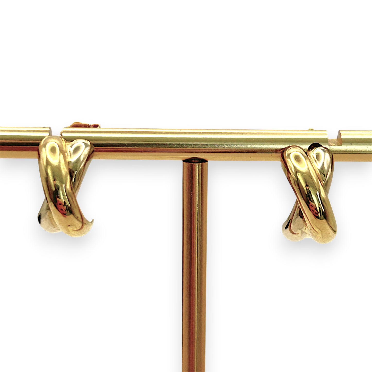 NZGD | 18ct Gold Golden Weave Half Hoop Earrings