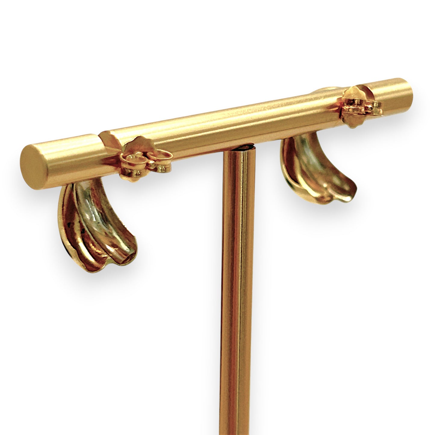 NZGD | 18ct Gold Golden Weave Half Hoop Earrings